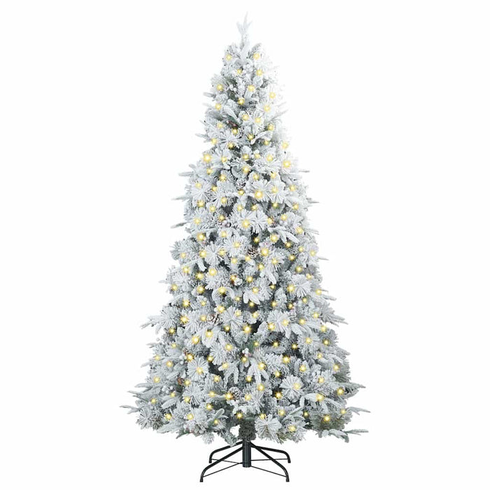 Kunstig sammensatt juletre med 300 LED grønn 180 cm PE og PVC