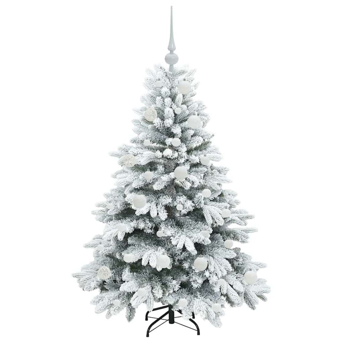 Kunstig juletre med 150 LED med stativ grønn 120 cm PE og PVC