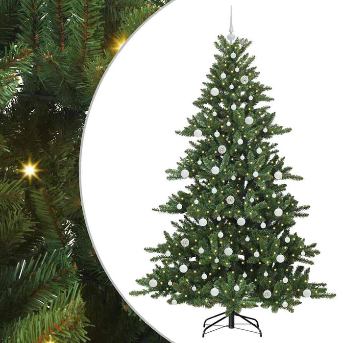 Kunstig sammensatt juletre with LEDs med stativ 210cm PVC
