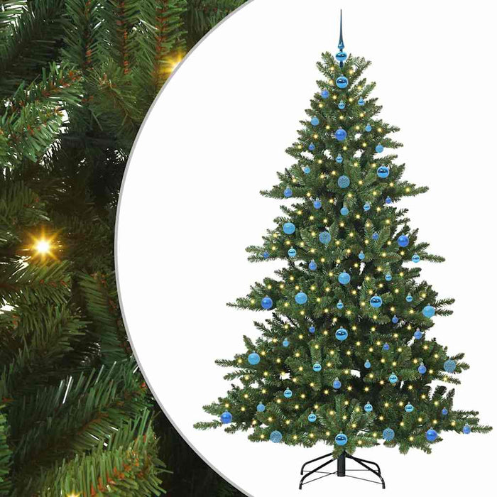 Kunstig sammensatt juletre with LEDs med stativ 210cm PVC