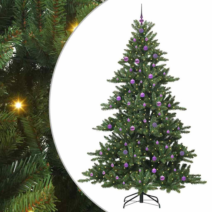 Kunstig sammensatt juletre with LEDs med stativ 240cm PVC