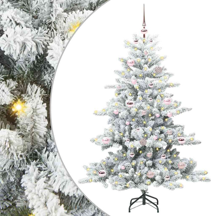 Kunstig sammensatt juletre with LEDs med stativ 150cm PVC
