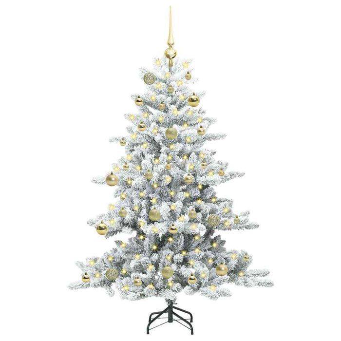 Kunstig sammensatt juletre with LEDs med stativ 150cm PVC
