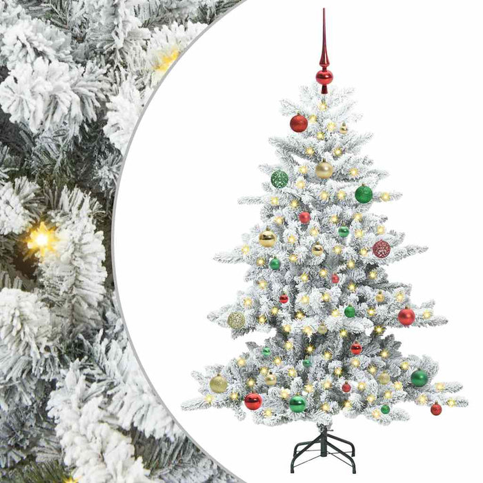Kunstig sammensatt juletre with LEDs med stativ 150cm PVC