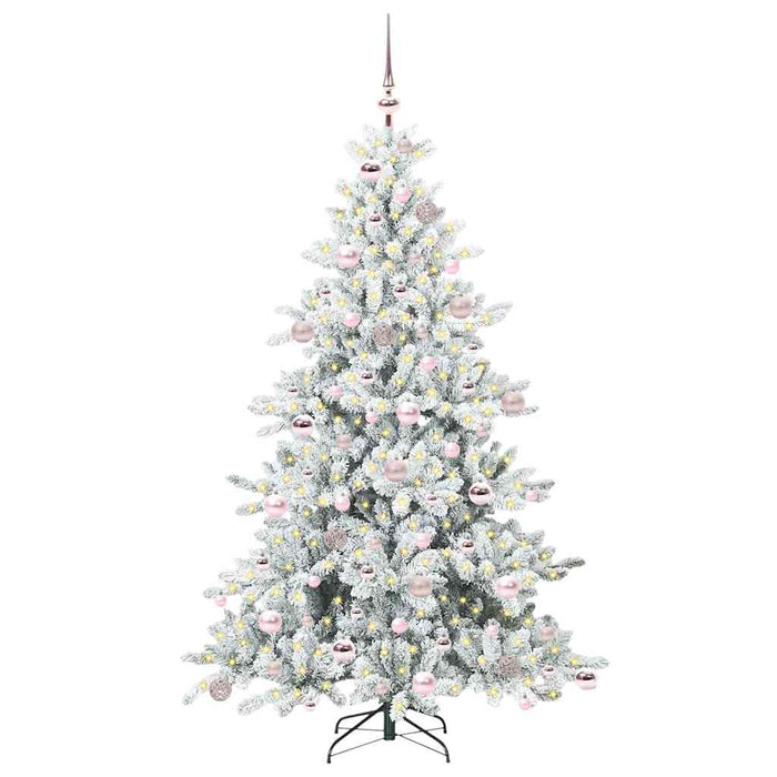 Kunstig sammensatt juletre with LEDs med stativ 180cm PVC