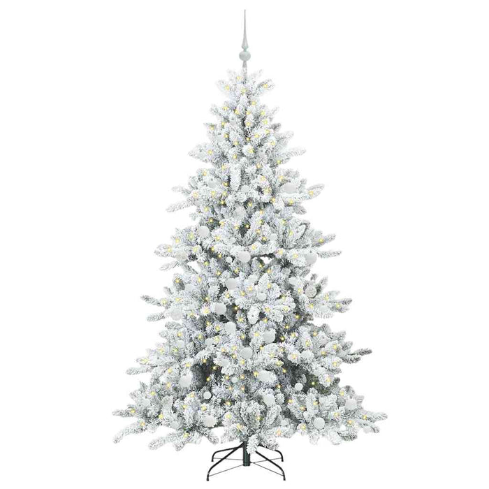 Kunstig sammensatt juletre with LEDs med stativ 180cm PVC