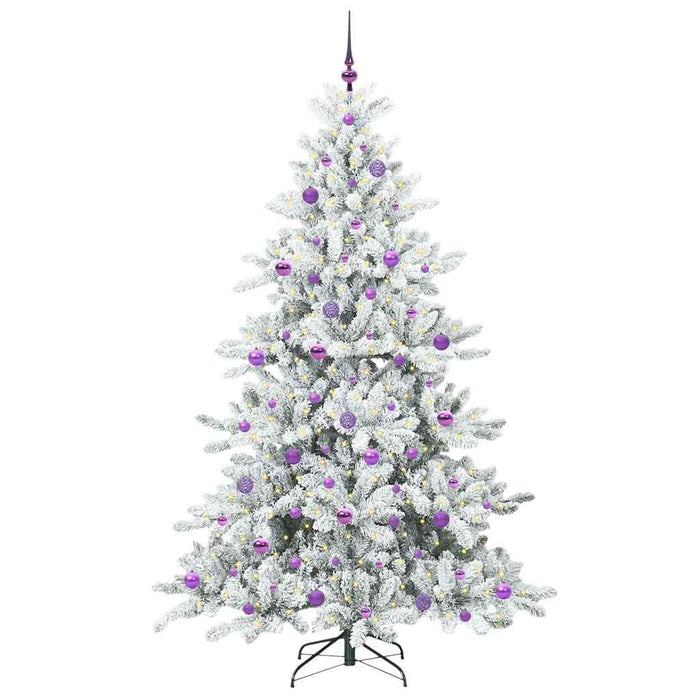 Kunstig sammensatt juletre with LEDs med stativ 210cm PVC