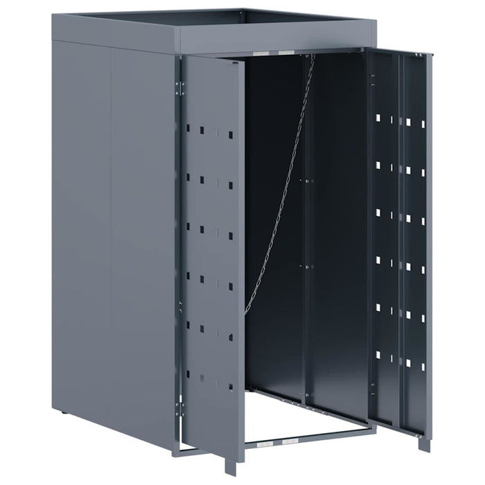 Avfallsbeholderoppbevaring med plantehus for enkelt 240L søppelbøtte