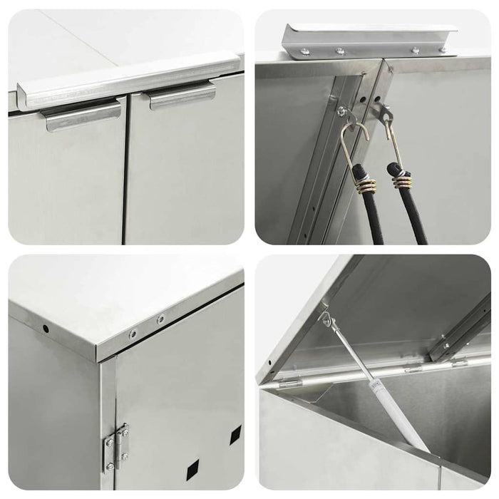 Oppbevaring av hjulbeholder med gassløftlokk for 240L beholder