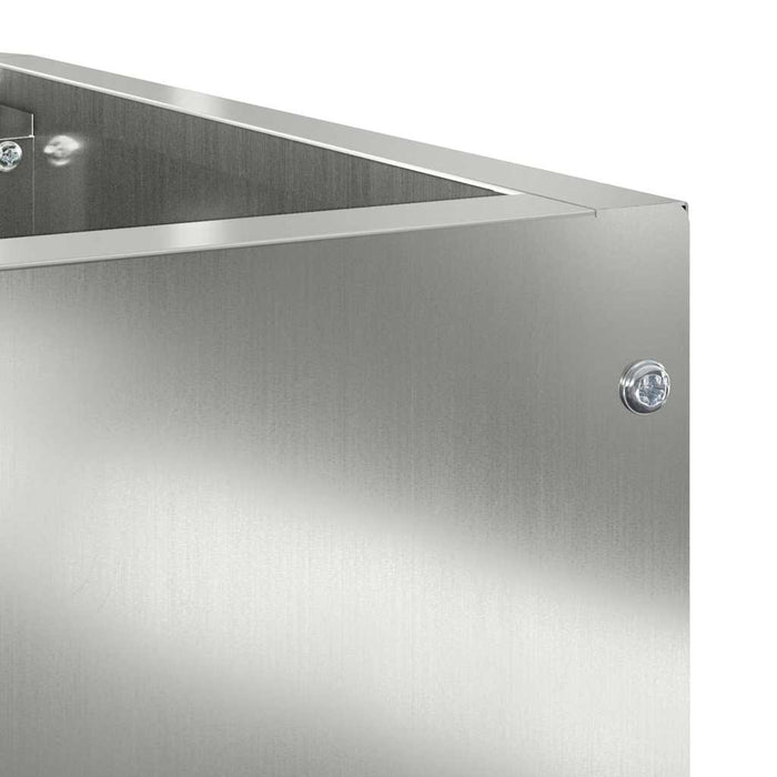 Hjørne Plante sølv 60 x 60 x 35 cm Galvanisert stål