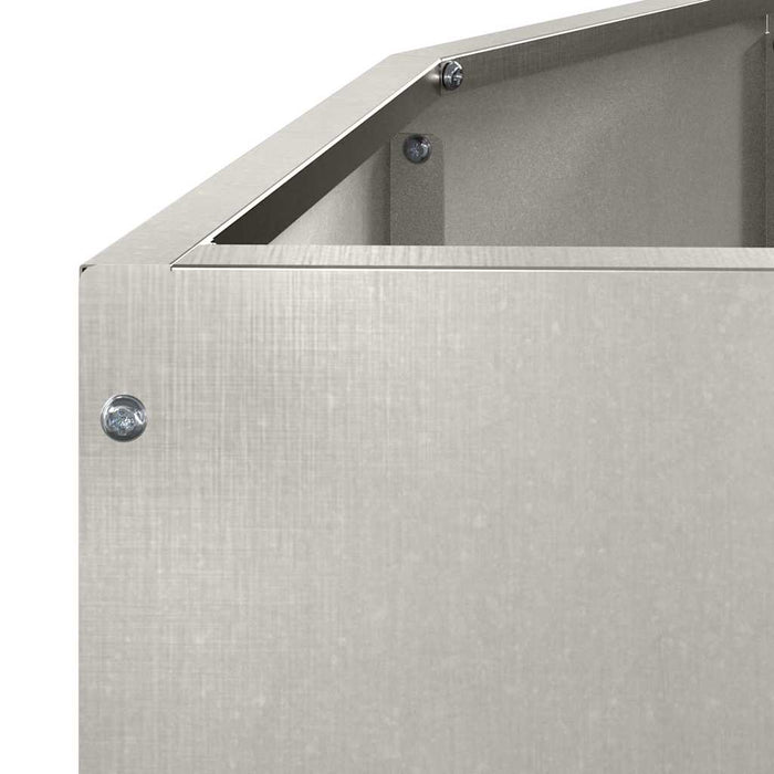 Plantekassed sølv 120 x 60 x 50 cm Rustfritt Stål