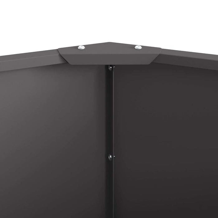 Plantekassed Svart 120 x 120 x 35 cm Stål