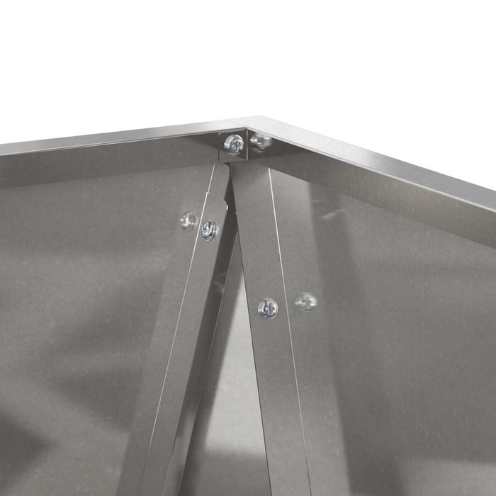 Plantekassed sølv 30 x 30 x 75 cm Rustfritt Stål