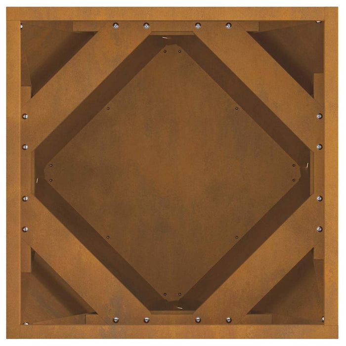 Plantekassed 2 pcs Rusten 40 x 40 x 40 cm Cortenstål