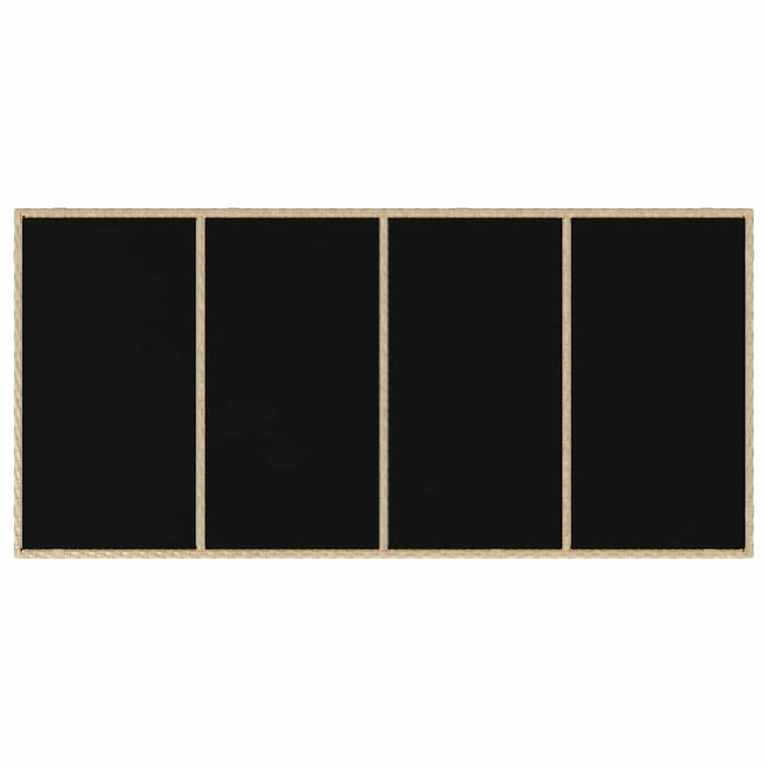 7-delt Hage Spisebordsett Beige Polyrotting, vidaXL Stable Hage Stoler med Puter 2 stk Beige Polyrotting