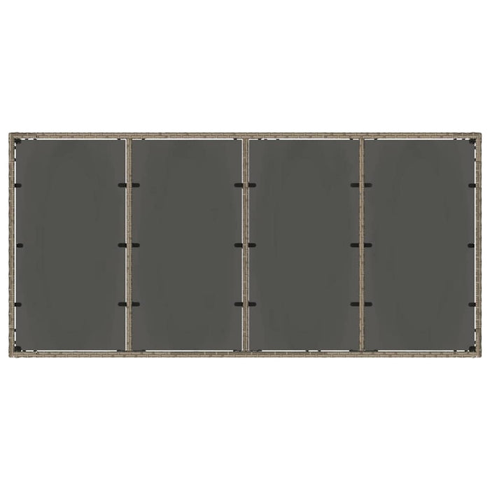 9-delers hage spisesett Grå Polyrotting