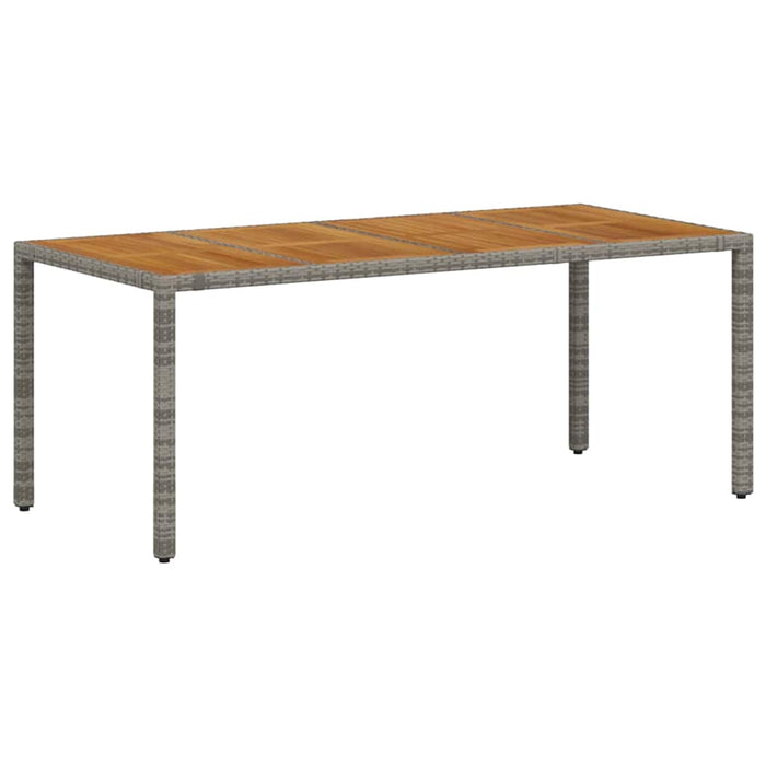 7-delt hagespisestol grå polyrotting