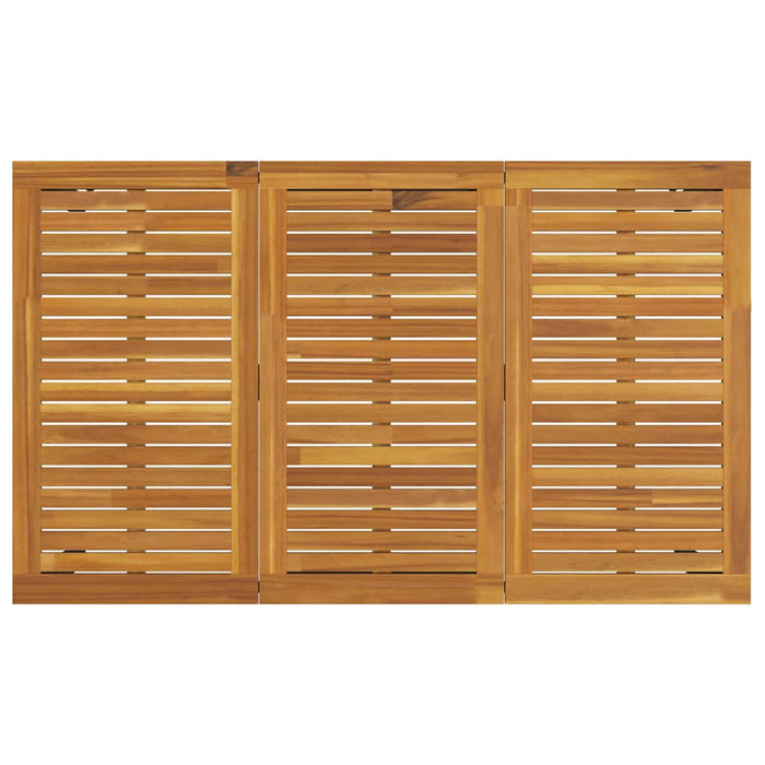 5 Delt Hage Spisegruppe Grå Poly Rattan Akasie, vidaXL Stablebare Hage Stoler med Puter 2 stk Grå Poly Rattan, vidaXL Hagebord 150x90x75 cm Solid Akasie Tre og Metall