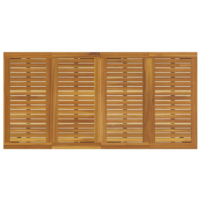 7-delt hagemøbelsett Grå Poly Rattan Akasia, vidaXL Stabelbare hage stoler med puter 2 stk Grå Poly Rattan, vidaXL Hagebord 180x90x75 cm Solid Akasiatre og Metall