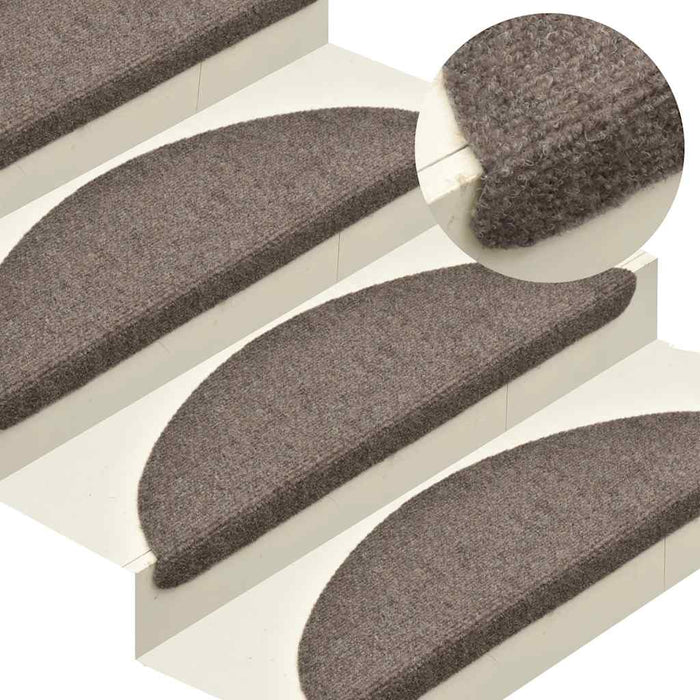 Selvklebende trappematter 30 stk kremhvit 65x21x4 cm