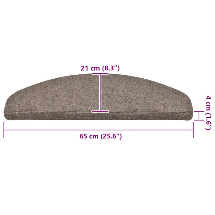 Selvklebende trappematter 30 stk kremhvit 65x21x4 cm