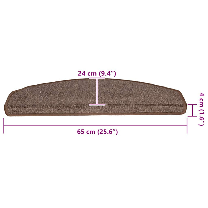 Trappematter 20 stk kaffe brun 65x24x4 cm