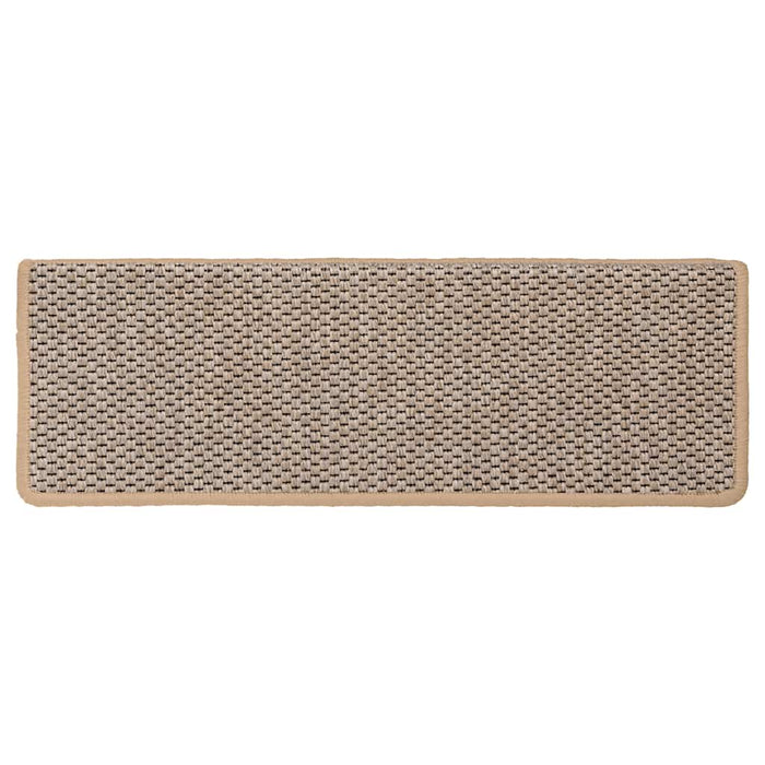 Selvklebende trappematter sisal 30 stk 65x21x4 cm lysebeige