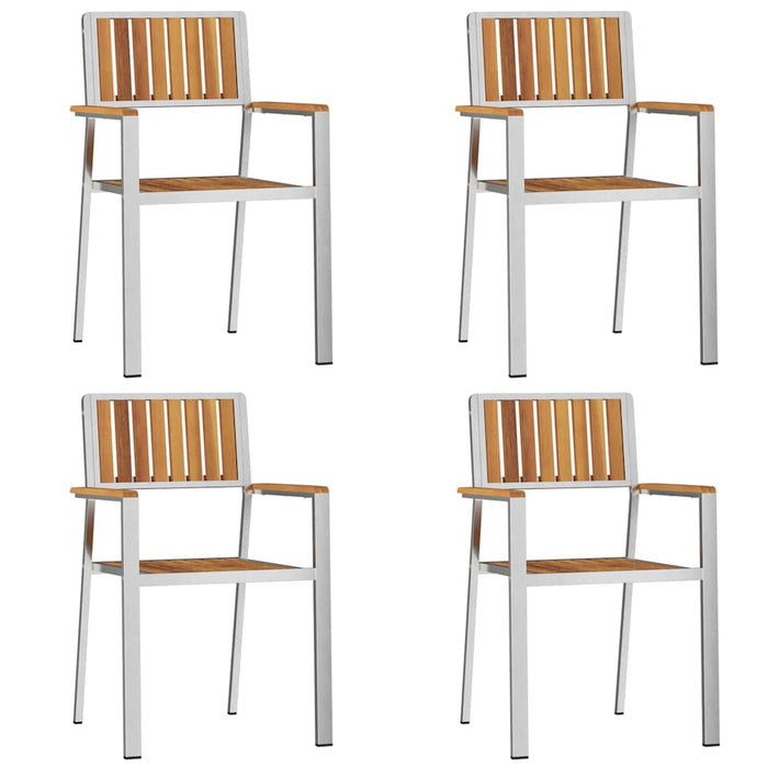 5 Delers Hage Spisebordsett Solid Akasietre