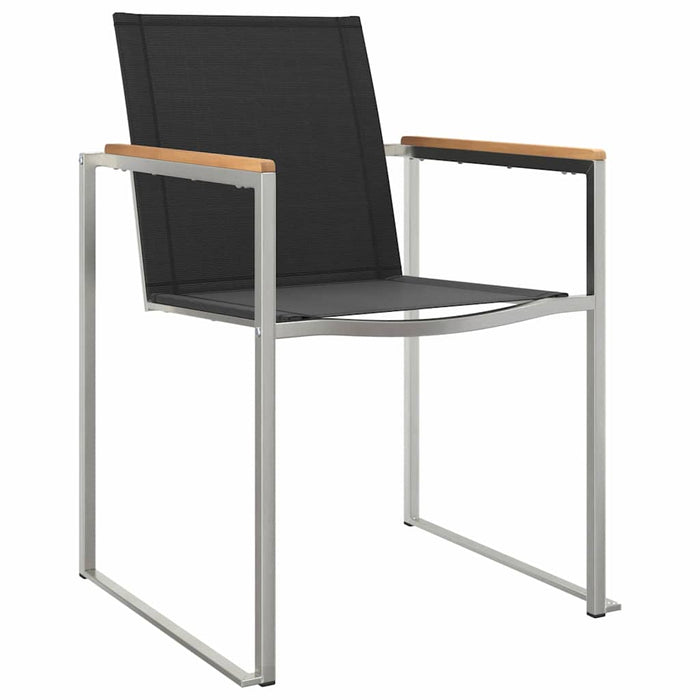 3-delt hage spisebord sett i solid teak, vidaXL utendørs spisebord 90x90x74.5 cm i solid teak