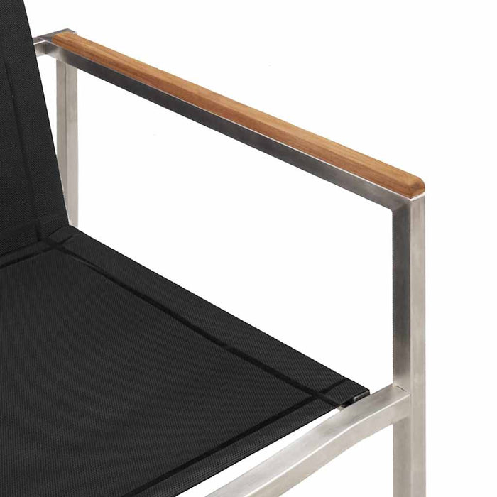 7-delt hagespisestolsett i massivt teak, vidaXL utendørs spisebord 180x90x75 cm i massivt teak