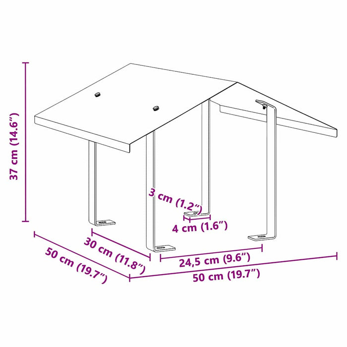 Pipehette sølv 50 x 50 x 37 cm Rustfritt Stål