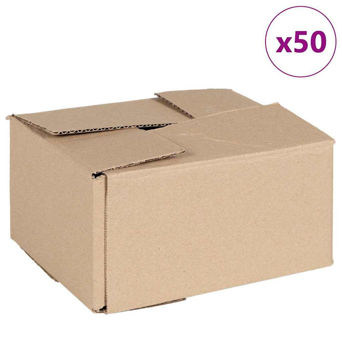 Sammenleggbar boks med lagring 50 pcs Brun 20 x 15 x 10 cm Papp