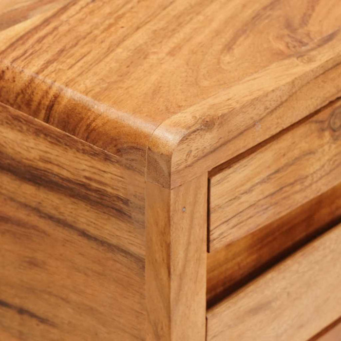 Konsollbord med skuff Brun 110 x 30 x 80 cm Solid akasietre