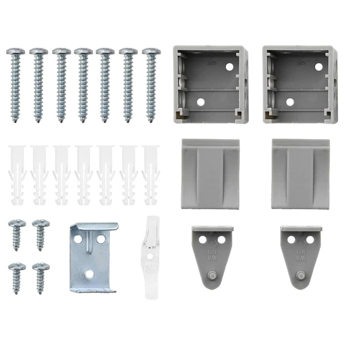 Vindu persienne med gardiner Sølv 100 x 130 cm Aluminium