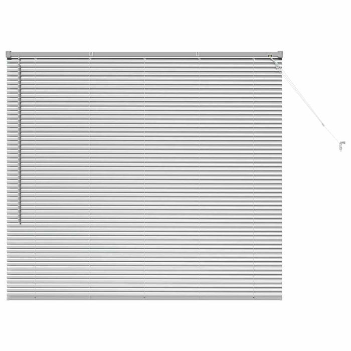 Vindu persienne med gardiner Sølv 80 x 130 cm Aluminium