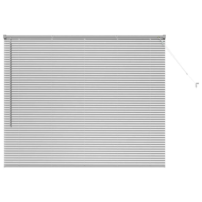 Vindu persienne med gardiner Sølv 80 x 130 cm Aluminium