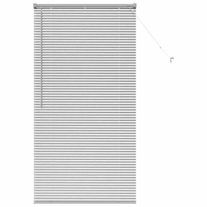 Vindu persienne med gardiner Sølv 80 x 130 cm Aluminium