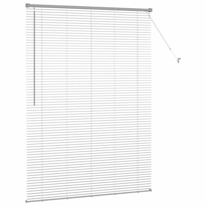 Vindu persienne med gardiner Annet Sølv 125 x 175 cm Aluminium