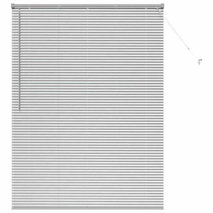 Vindu persienne med gardiner Annet Sølv 125 x 175 cm Aluminium