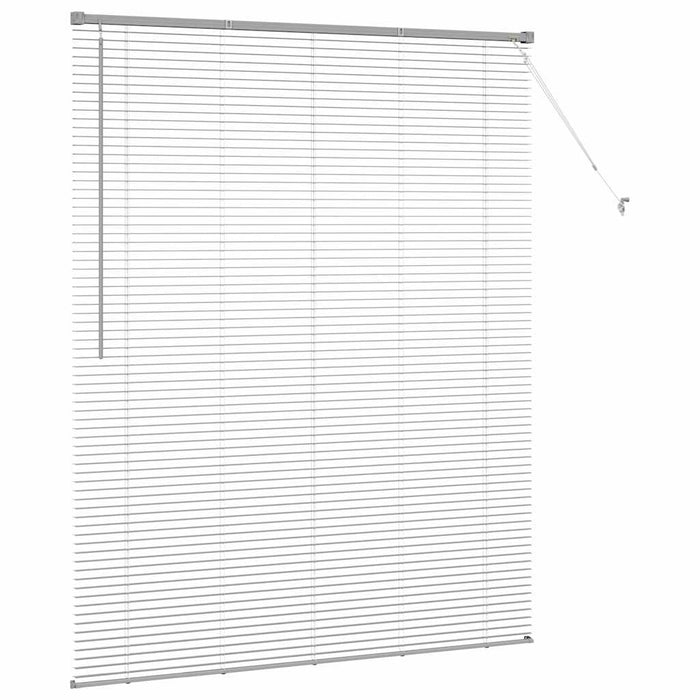 Vindu persienne med gardiner Annet Sølv 140 x 175 cm Aluminium
