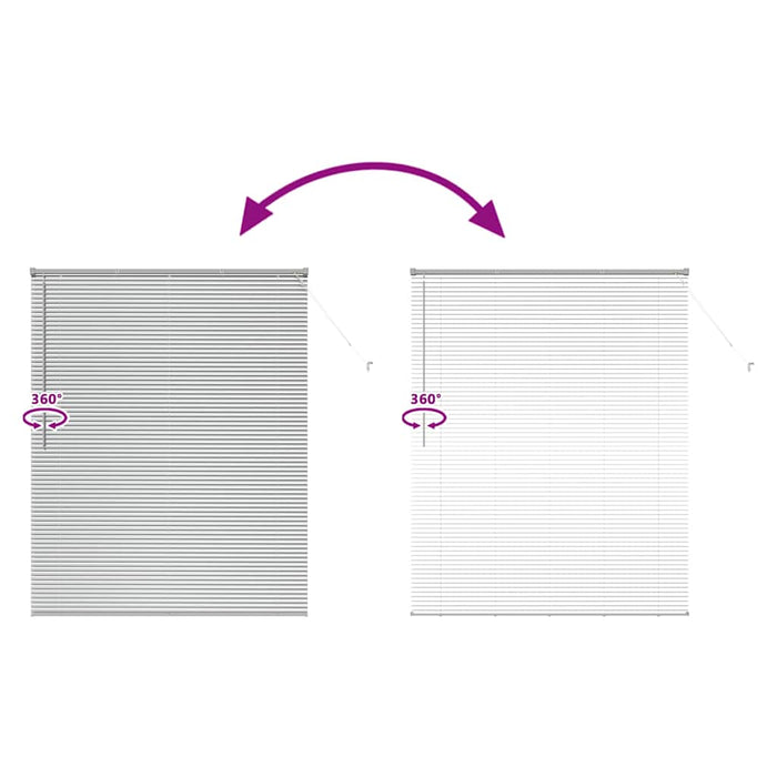 Vindu persienne med gardiner Annet Sølv 140 x 175 cm Aluminium