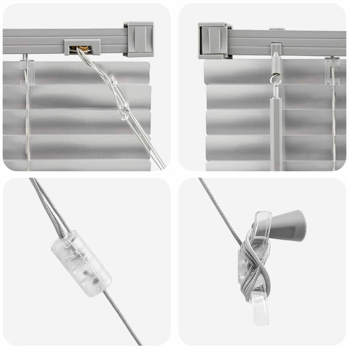 Vindu persienne med gardiner Annet Sølv 160 x 175 cm Aluminium