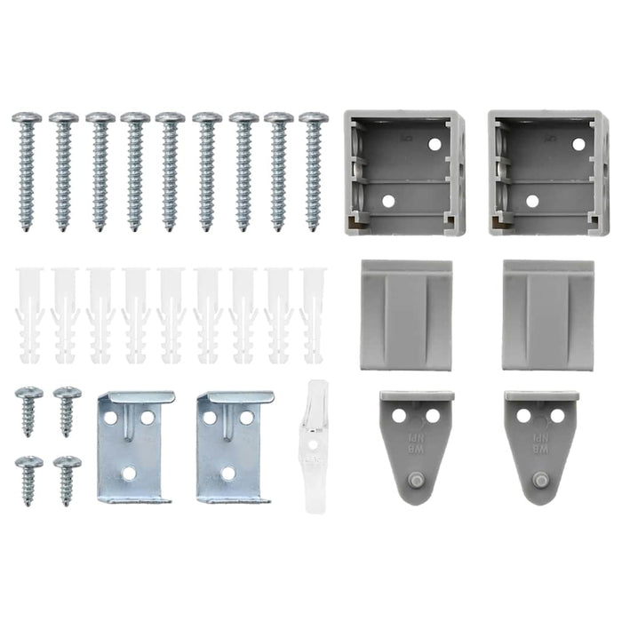 Vindu persienne med gardiner Annet Sølv 160 x 175 cm Aluminium