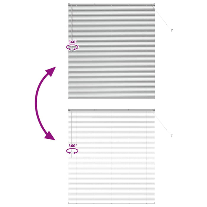 Vindu persienne med gardiner Annet Sølv 160 x 175 cm Aluminium