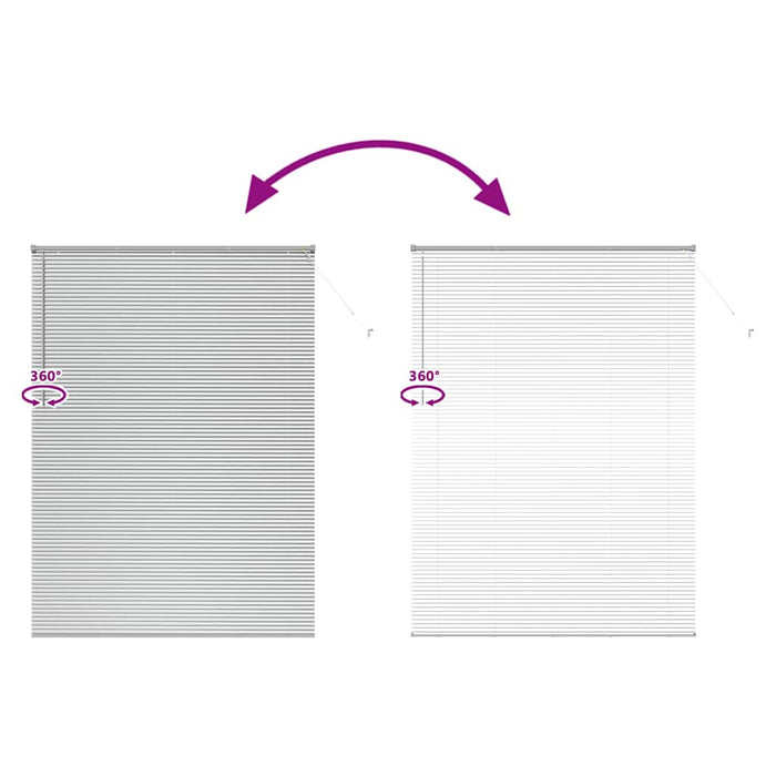 Vindu persienne med gardiner Annet Sølv 160 x 220 cm Aluminium