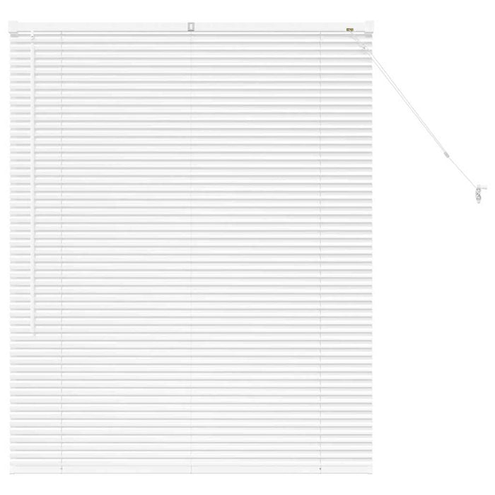 Vindu persienne med gardiner Annet Hvit 100 x 130 cm Aluminium