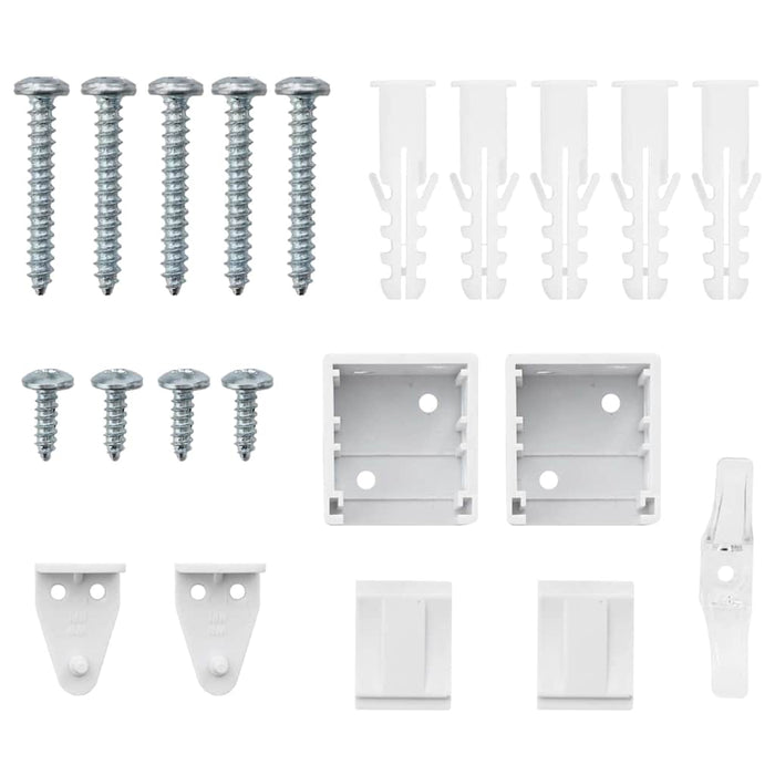 Vindu persienne med gardiner Annet Hvit 80 x 175 cm Aluminium