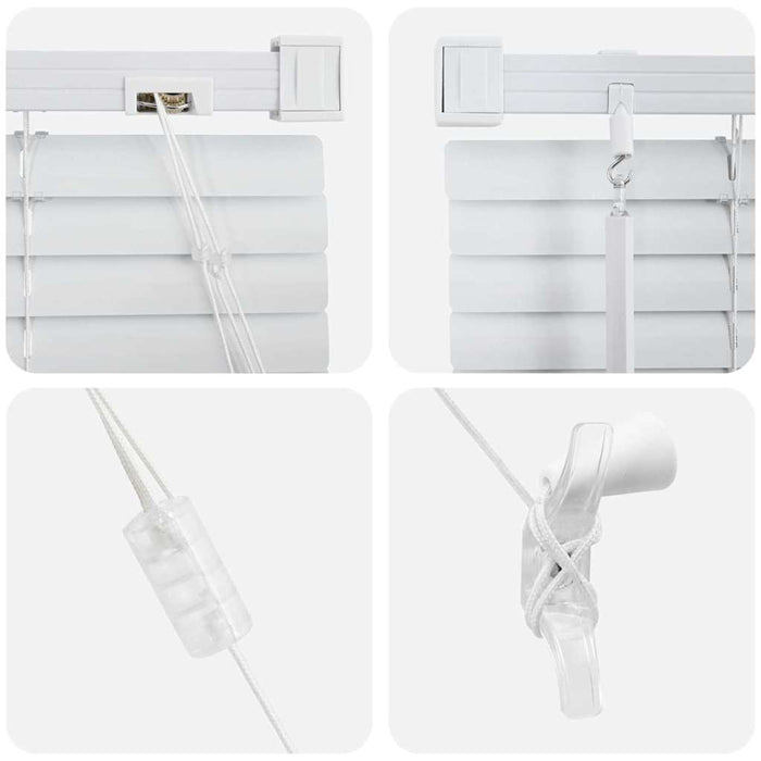 Vindu persienne med gardiner Annet Hvit 40 x 220 cm Aluminium