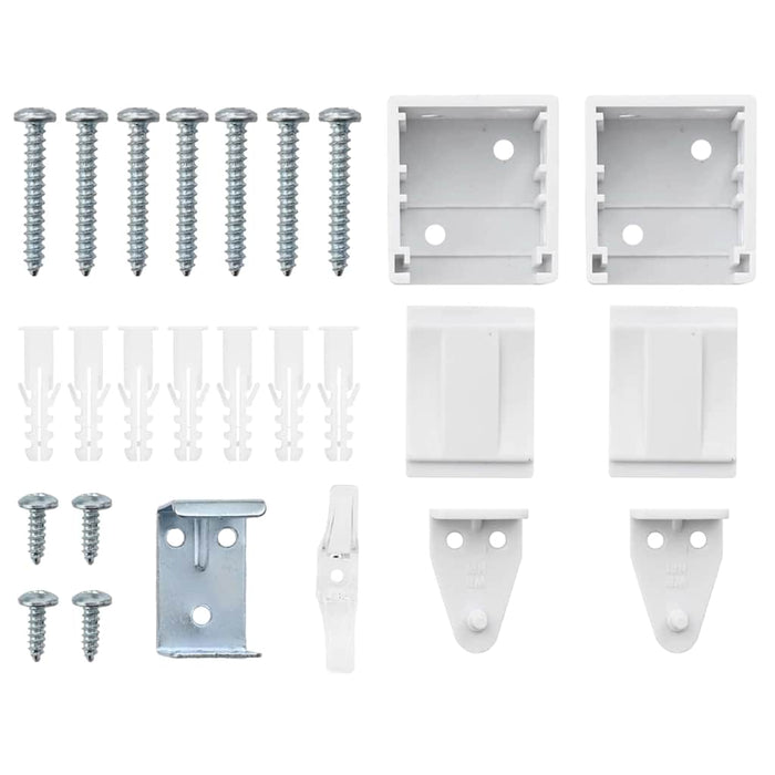 Vindu persienne med gardiner Annet Hvit 100 x 220 cm Aluminium