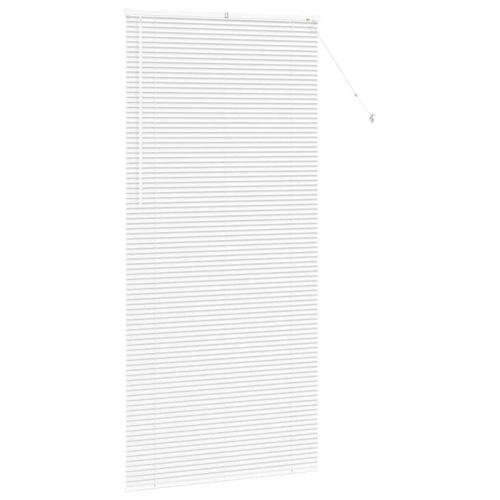 Vindu persienne med gardiner Annet Hvit 100 x 220 cm Aluminium